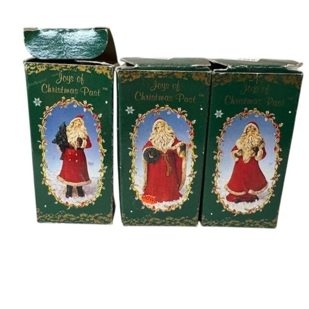 Vintage Joys Of Christmas Past Santa Figurines By Russ Berrie & Co.